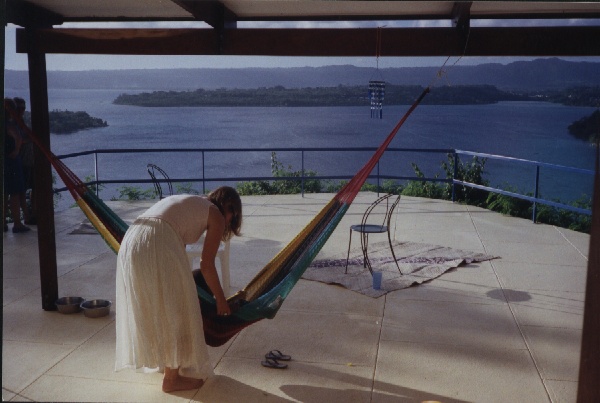 Len on Bazza's verandah