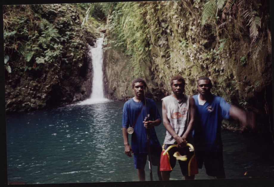 Richard, Keith, and Allen at Siviri waterfall