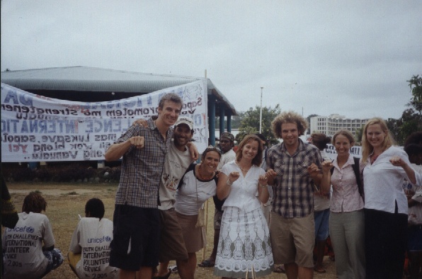 Youth Am banner at International Volunteer's Day