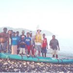 Pangi beach with some locals