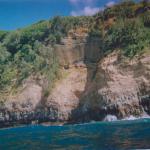 Volcanic sediment layer on north Tongoa
